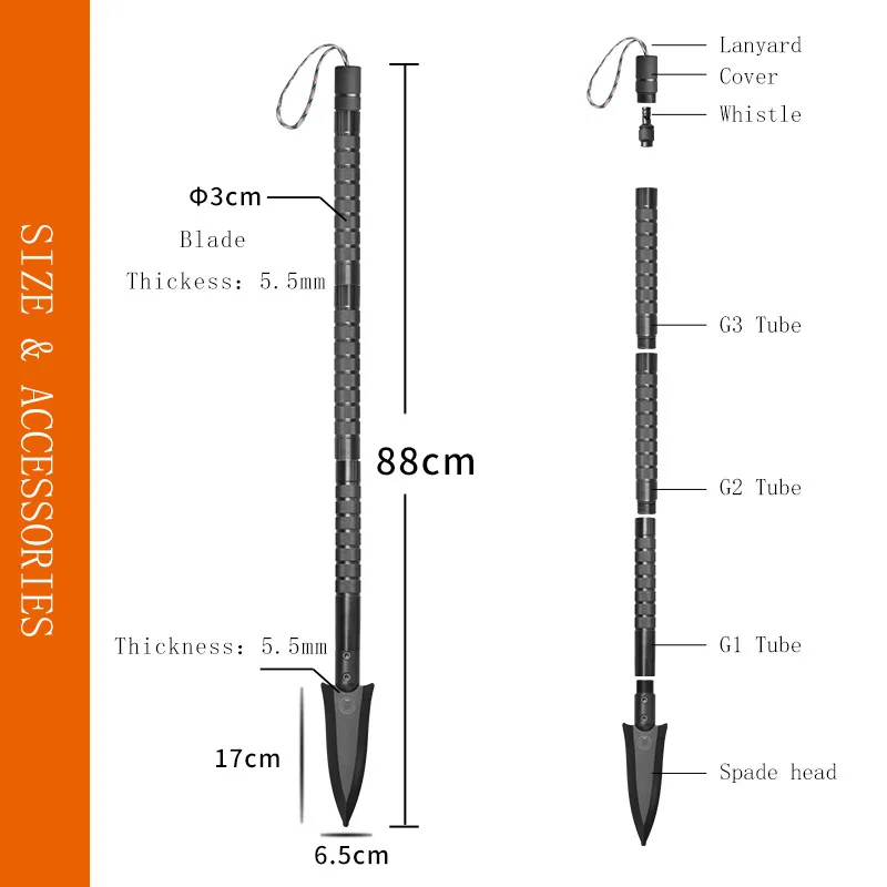 Motorcycle Rescue Tool Survival Shovel, Multi Tool Hammer, Hatchet, Mushroom Digging Spade, Camping Equipment