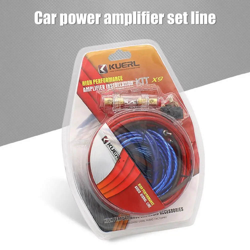 1 Set Speaker Cable High Fidelity Stable Data Transmission Universal 60A Car Ampilifier Audio Wiring for Subwoofer