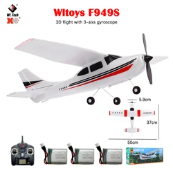 Wltoys F949S RC Airplane 2.4G 3Ch Fixed Wing Drone Plane 3D Flight With 3-Aixs Gyroscope Upgrade Digital Servo RTF Aircraft Toys