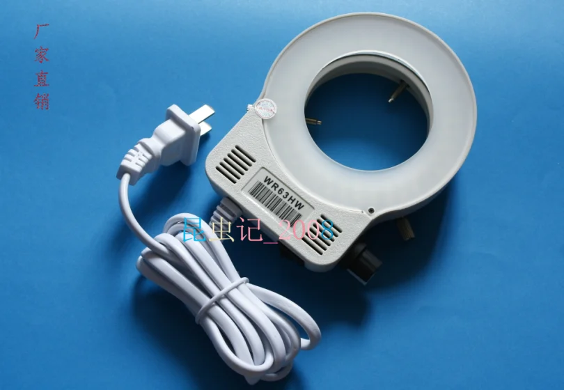 

Stereo Microscope Ring Light Source LED Light Source, Inner Diameter 64mm, Upper Light Source with Diffuser 5W 220V