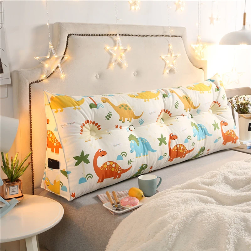 

Creative Multifunction Single Double pillows Cartoon bed cushion Tatami Bed soft Removable Backrest Bed long pillow For Sleeping