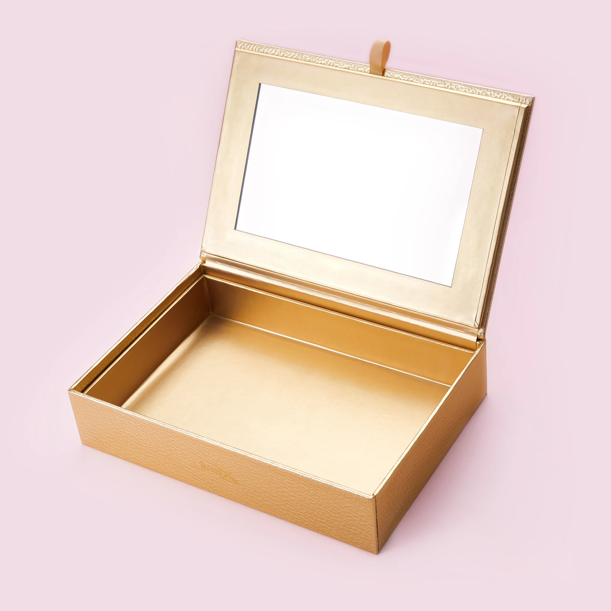 Jessup Storage Box Light Golden Cosmetics Box Laminated Paper Set for Women Makeup Accessories Tools Travel Beauty Boxes