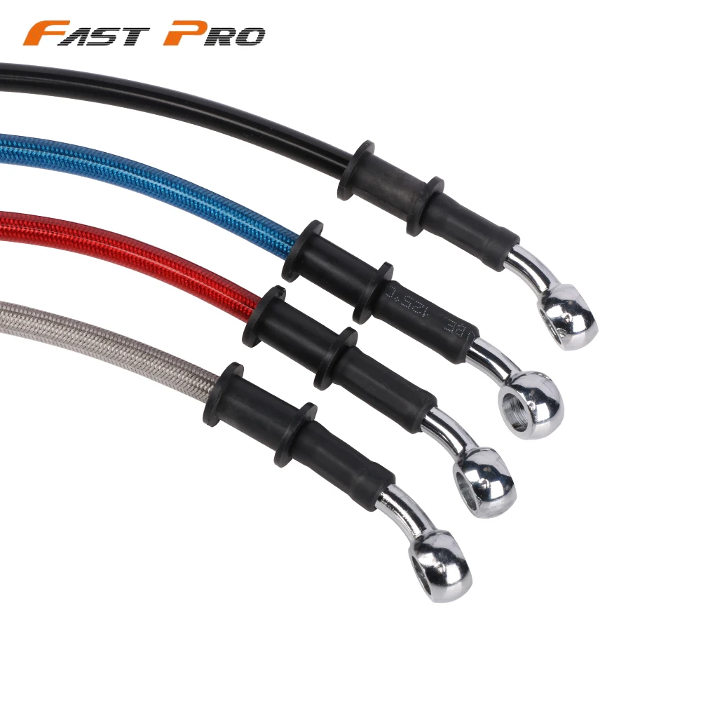 Motorcycle 500mm-2000mm Braided Steel Hydraulic Reinforced Brake Clutch Radiator Oil Cooler Hose Line Pipe Tube 28 Degree Banjo