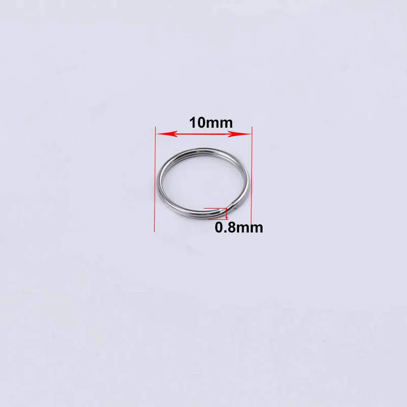 50 teile/los Metall Schlüsselring Blank Kreis für DIY Schlüsselbund Schmuck Machen 6-20mm Schlüssel Halter Split Ring Stecker zubehör