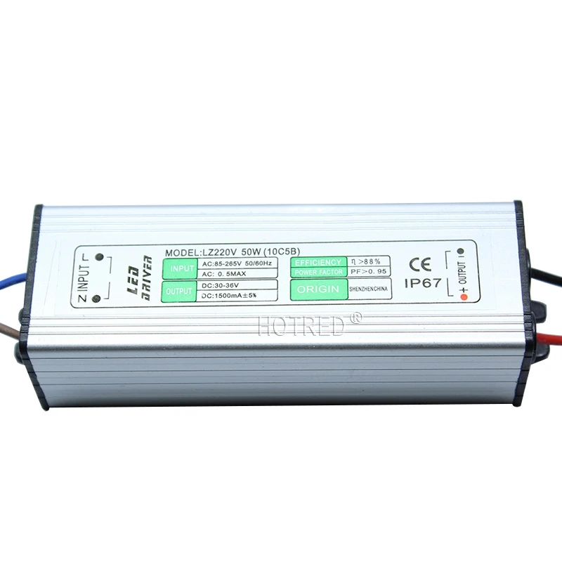 50w led driver for 50w led grow chip , IP67 waterproof , DC20-36V ,DC1500MA , constanct current power supply
