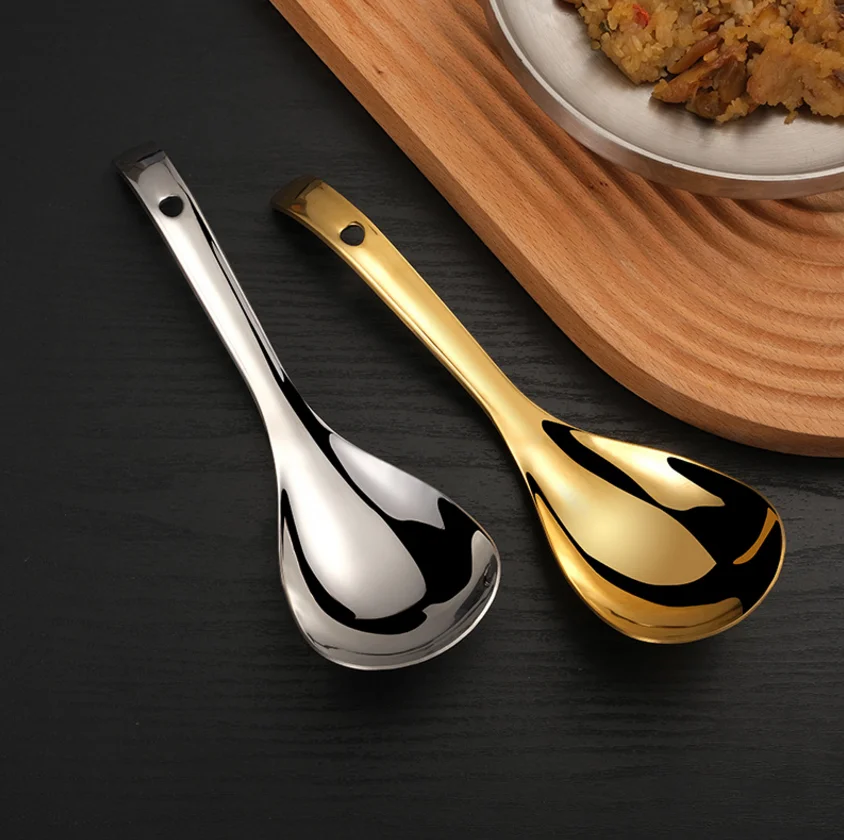 304 stainless steel ladle canteen thickened meal ladle large porridge public ladle soup ladle