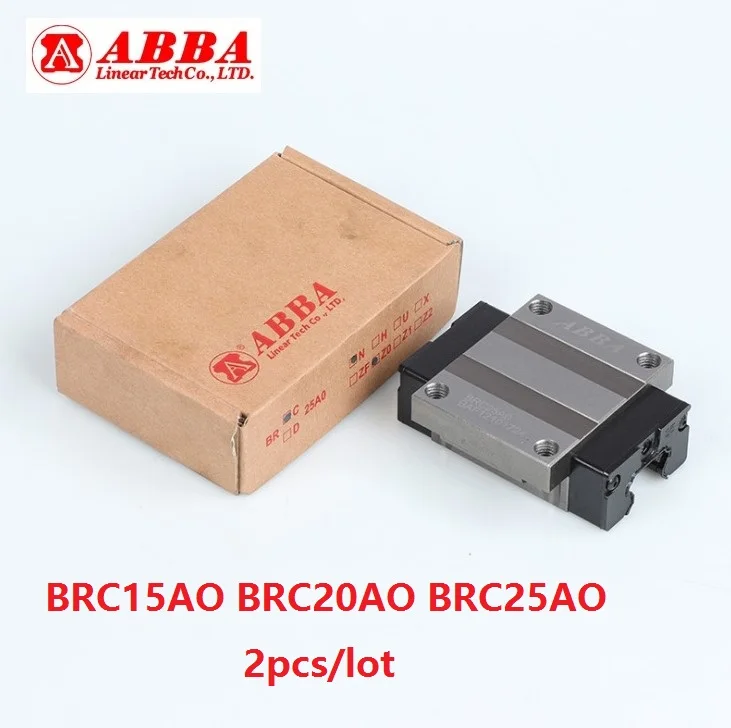 

2pcs/lot Original Taiwan ABBA BRC15AO BRC20AO BRC25AO/BRH15A BRH20A BRH25A Slider Block Linear Rail Guide Bearing CNC 3D parts