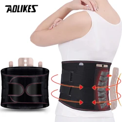 AOLIKES Orthopedic Tourmaline Self-heating Magnetic Steel Plates Waist Support Belt Men Women Lumbar Support Back Brace Belt