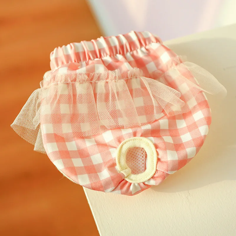 Pet Physiological Underwear Menstrual Pants Reusable Diapers for Dogs Cute Lace Floral Dog Heat Panties Female Chihuahua Shorts