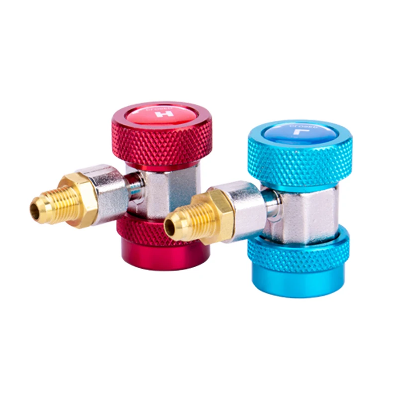 R134A All-Koper Quick-Connect Airconditioner En Koelmiddel Adapter Auto Fluor Snelkoppeling Auto Airco tool