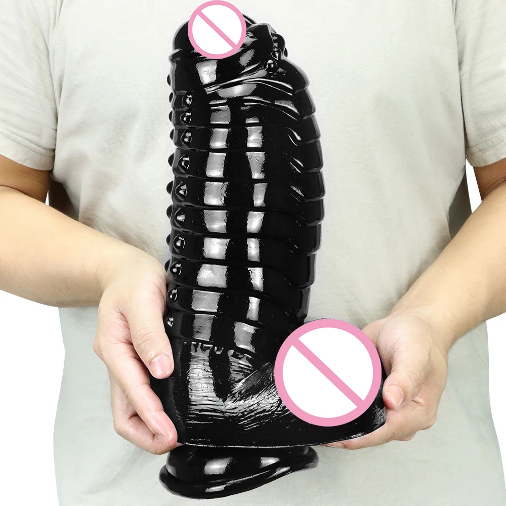 30*9.8CM Black Dildo Super Huge Monster Dildo Soft Female Masturbator Realistic Penis with Suction Cup Big Dick Adult Sex Toys