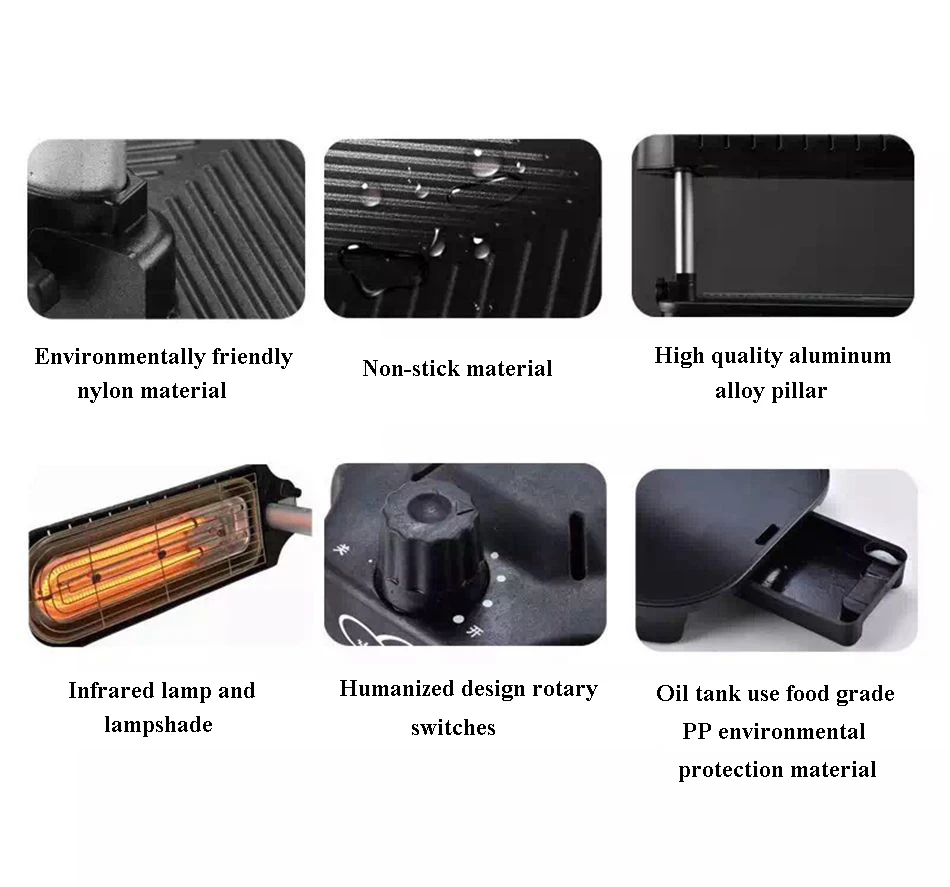 Griglia elettrica a infrarossi 3D macchina per Barbecue Barbecue antiaderente coreano griglia elettrica elettromeccanica