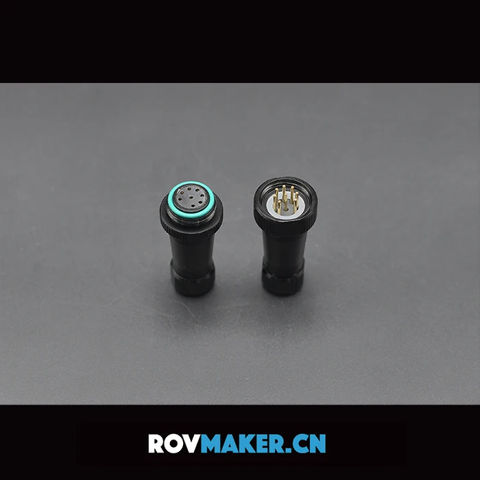 waterproof connector waterproof depth of 300 meters 5A for Underwater Robot ROV ROV Wire to wire plug 8 core waterproof plug