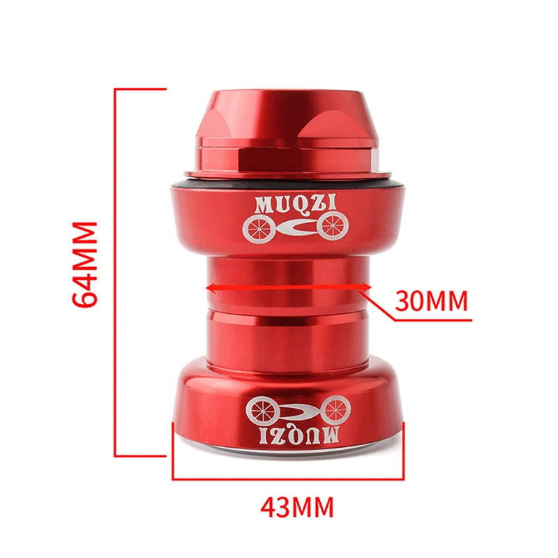 MUQZI Casque de vélo pour tube de tête de 30 mm pour fourche droite filetée de 25,4 mm (1 pouce)