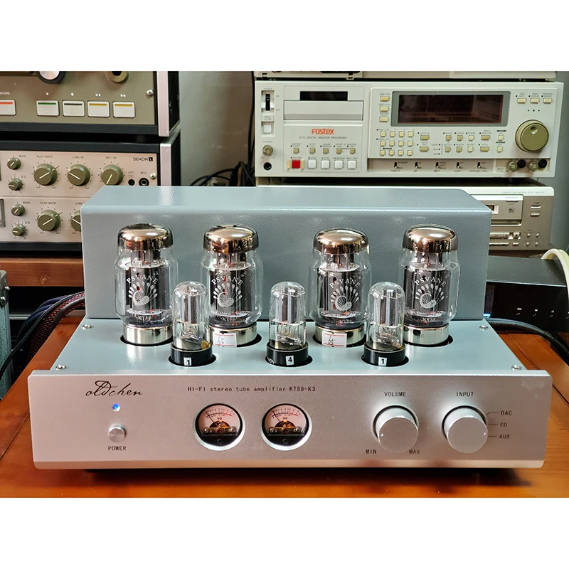 LaoChen K3 KT88 Push-Pull Tube Amplifier HIFI 45Wx2 Class A handmade Scaffolding amp OCK3 OldChen