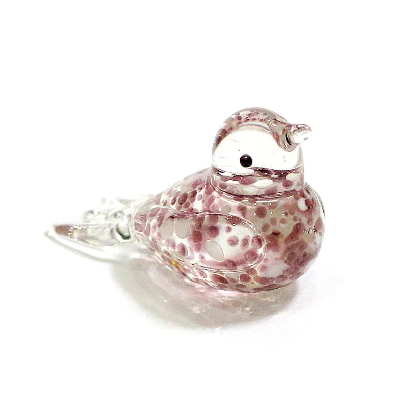 Mini Handmade Glass Bird Figurines Cute Vivid Animal Craft Ornaments New Year Gifts For Kids Home Fairy Garden Decor Accessories