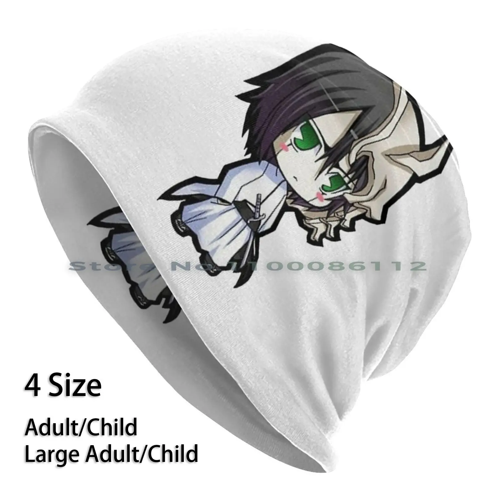 Chibi Caricatura Ulquiorra Beanies Knit Hat Chibi Caricatura Vector Bleach Online Dise?ador Dise?os Paypal Dolar Euros Fundas