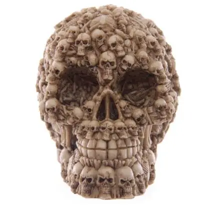 

Homosapie Skull Statue Figurine Human Shaped Skeleton Head Medical Demon Ghost Evil Multiple Samhain home decoration accessories