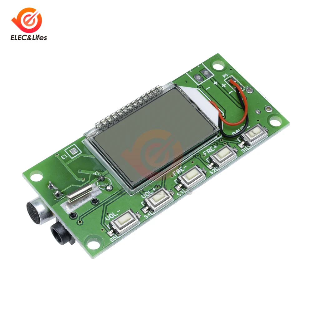 DSP PLL 87-108MHz FM Transmitter Module Stereo Digital Wireless Microphone Board Multi-function Frequency Modulation