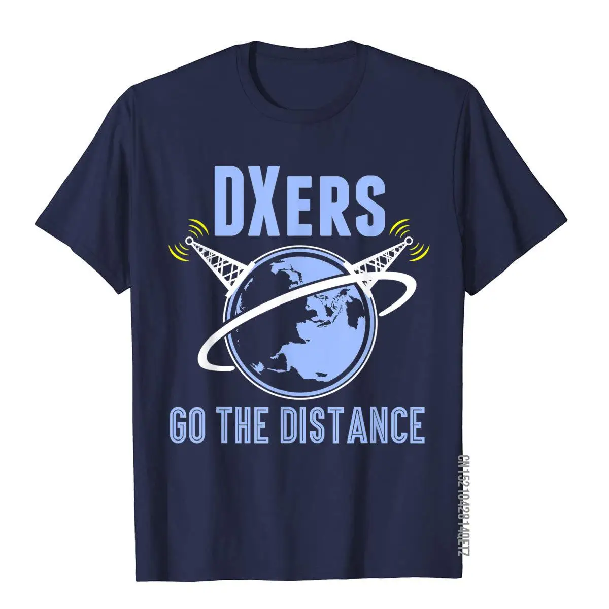 DXers Go The Distance Funny Ham Radio T-Shirt Tops Shirts Newest Customized Cotton Mens Top T-Shirts Youthful