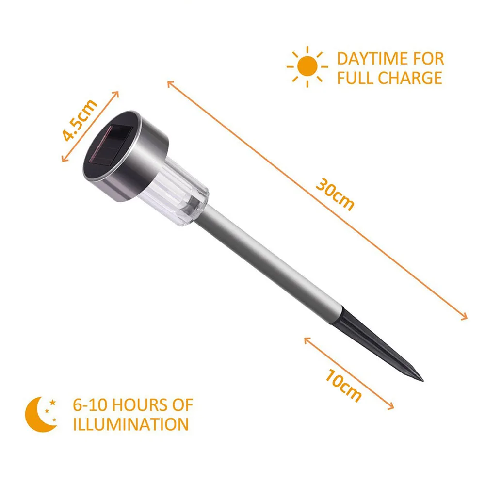 10 Stks/partij Rvs Led Solar Gazon Licht Outdoor Solar Power Decking Light IP65 Waterdichte Mini Solar Tuin Licht