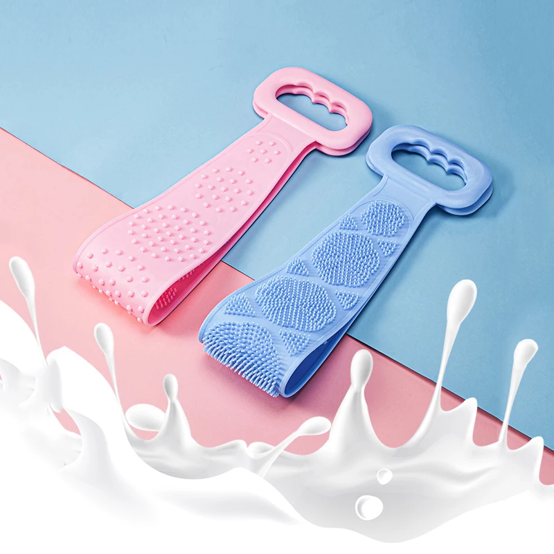 

Massage Brush Bathroom Accessories Towels For Body Scrubber Silica Gel Bathing Shower Sponge Silicone Cleaning Bath Dry