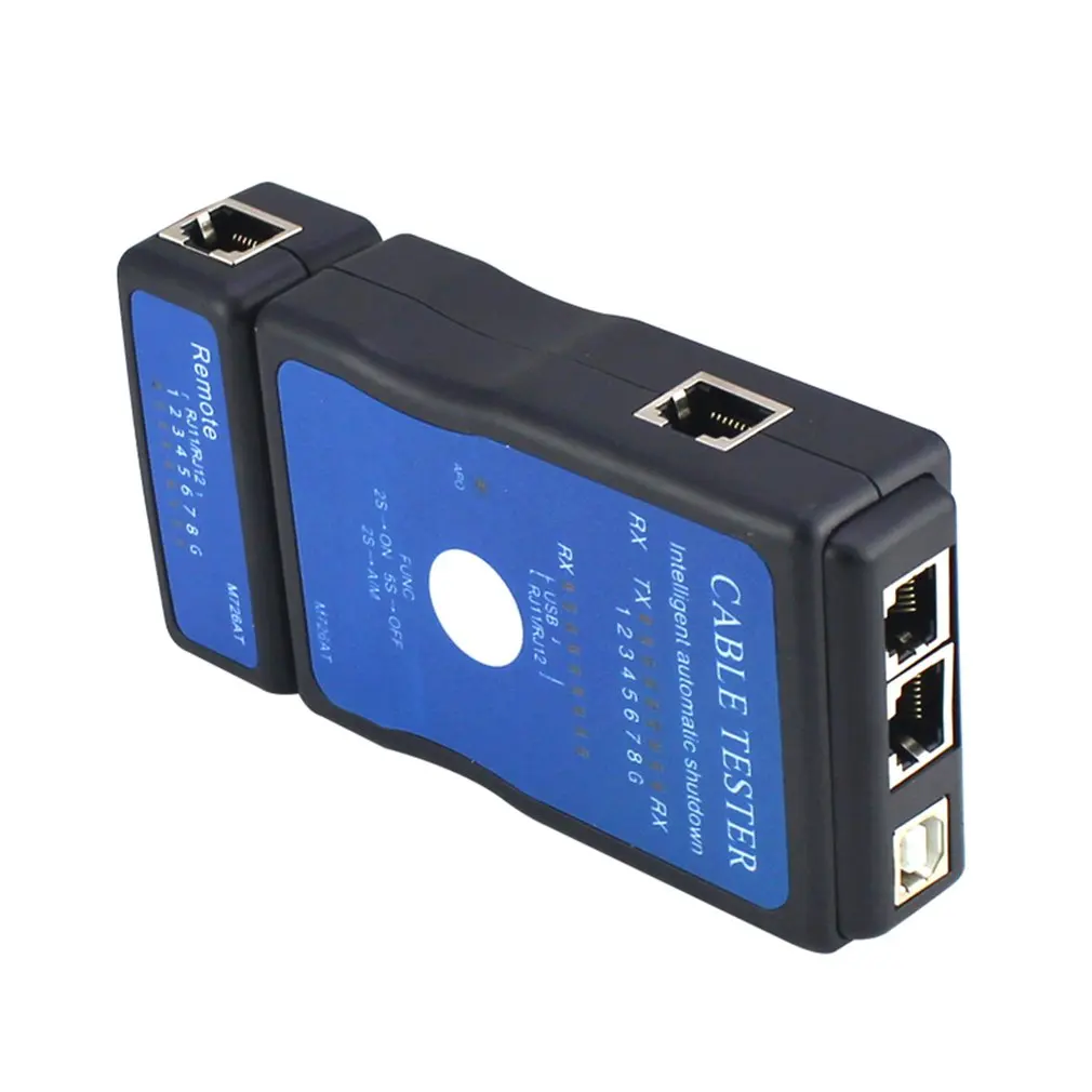 NST-YH726-AT inteligente con indicador LED, prueba de avería, apagado automático, probador de Cable Ethernet de red, LAN, USB, escaneo automático