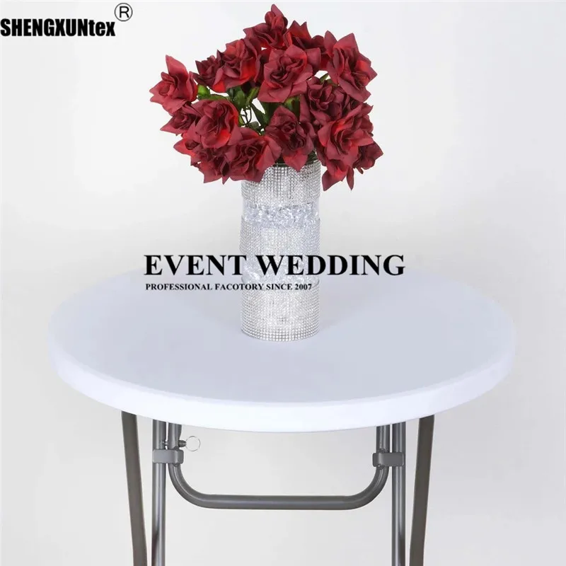 5PCS Sale Spandex Cocktail Table Top Stretch Cover Table Cloth For Wedding Event Decoration