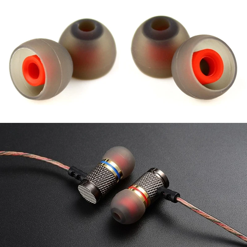 100 Pcs ซิลิโคน Eartips/หูสำหรับเฮดโฟนแบบเสียบหู4.0มม.-5.5มม.ใช้