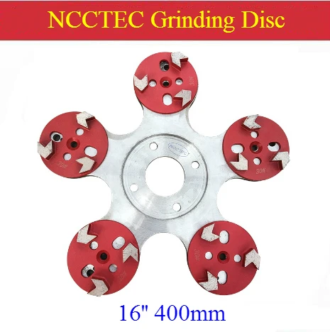 16\'\' Five horns Steel heavy duty rust free disc for Diamond floor grinder |400mm Chassis Bottom plate for install diamond tools