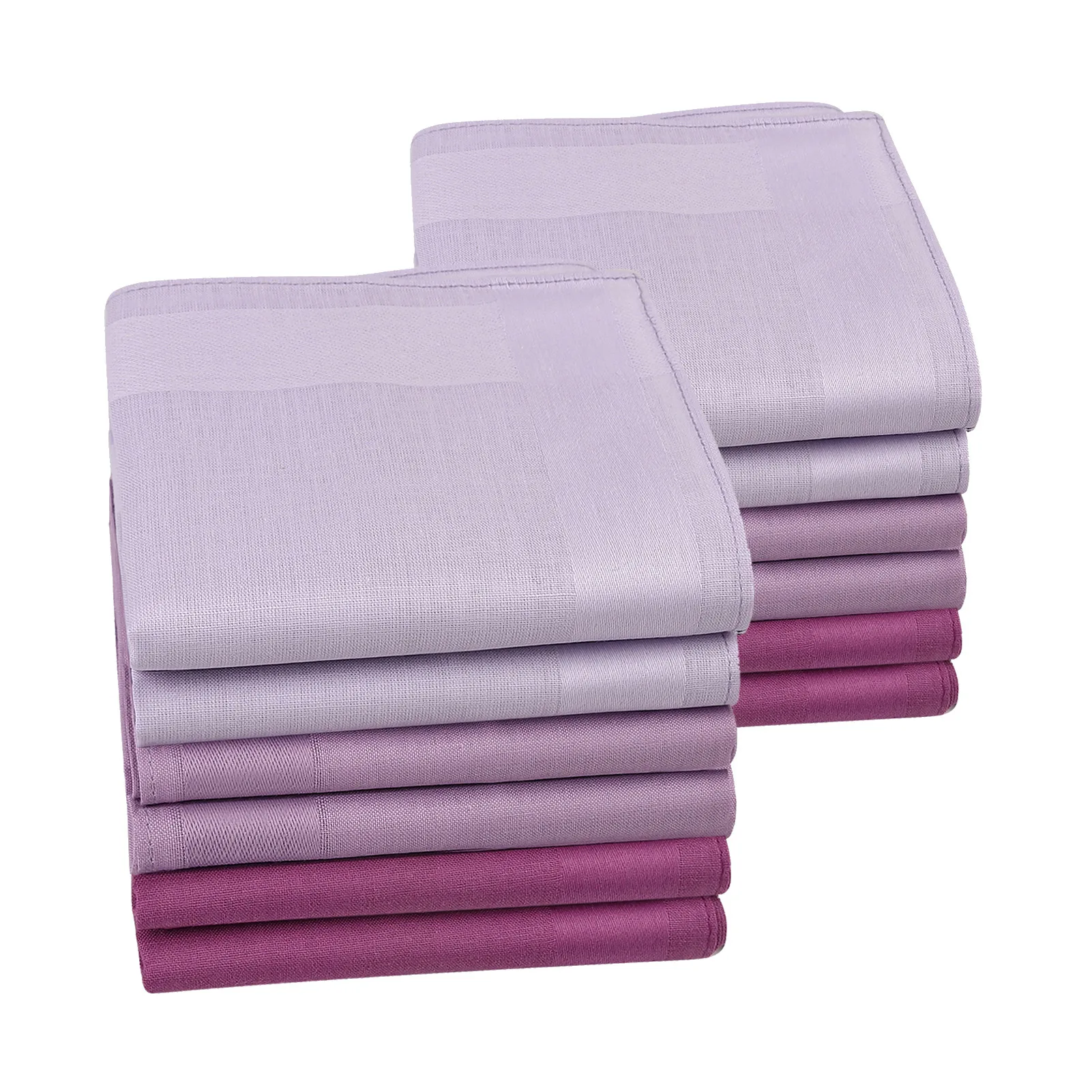 6/12PCs Fashion Square Handkerchief For Men Gentlemen Classic Solid Color Pocket Cotton Towel For New Year Gift Wedding Party