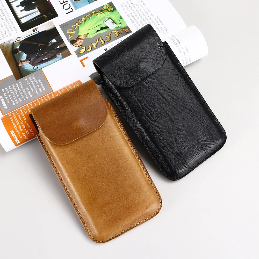 

for Cosmo Communicator Smartphone Case Belt Clip Mobile Phone Bag Holster Genuine Leather Case Cover Phone waist Bag