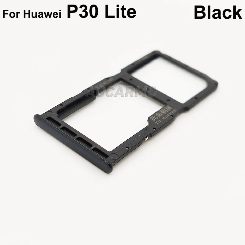 Aocarmo For Huawei P30 Lite  / Nova 4e SD MicroSD Holder Nano Sim Card Tray Replacement Part