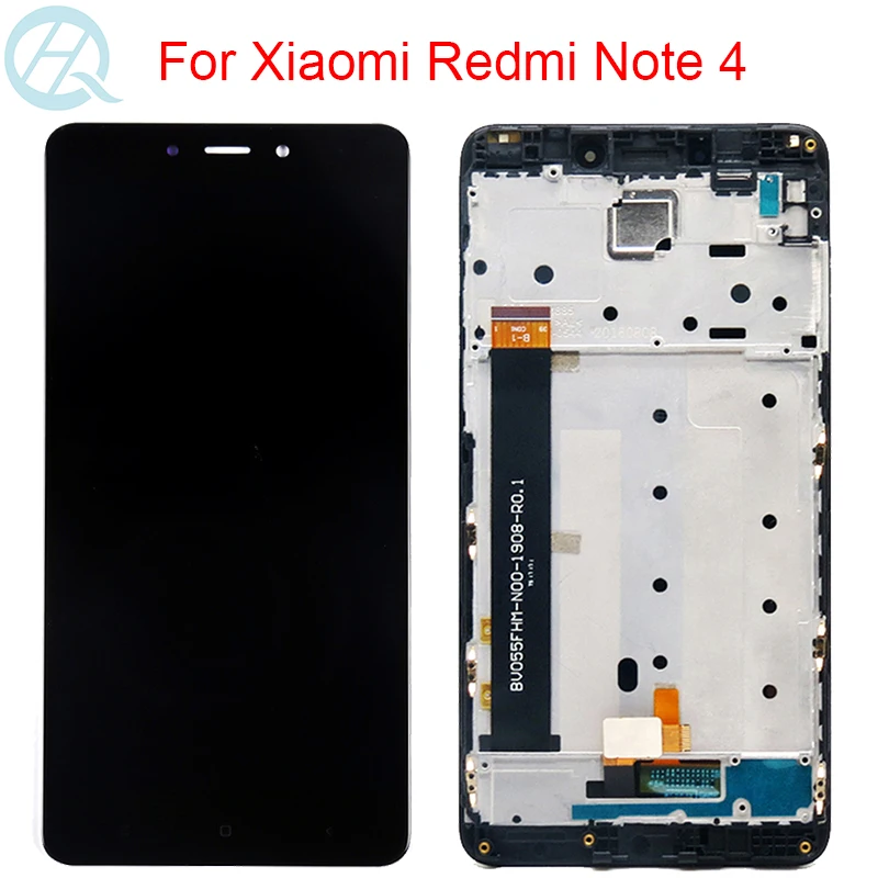 10 Touch LCD For Xiaomi Redmi Note 4 Display With Frame Touch Screen Assembly For Redmi Note 4 Helio X20 LCD Screen