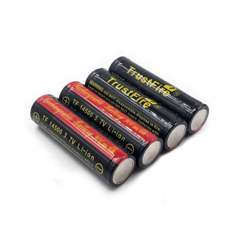 

18pcs/lot TrustFire AA 14500 3.7V 900mAh Colorful Battery Rechargeable Lithium Torches Batteries Cell with PCB Protection Board