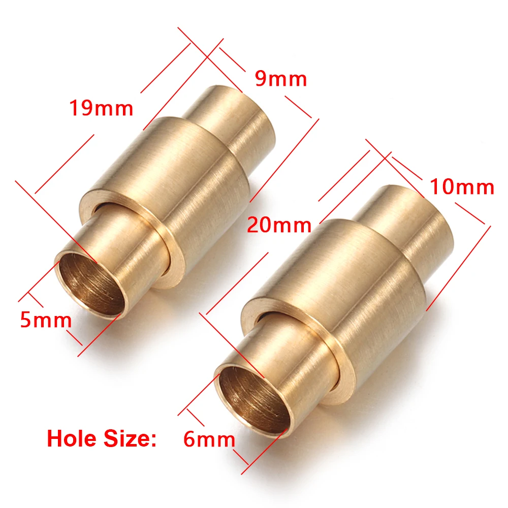 Stainless Steel Magnetic Clasp 5mm 6mm Hole Mirror Polished Leather Cord Magnet Clasps Bracelet DIY Supplies Jewelry Making