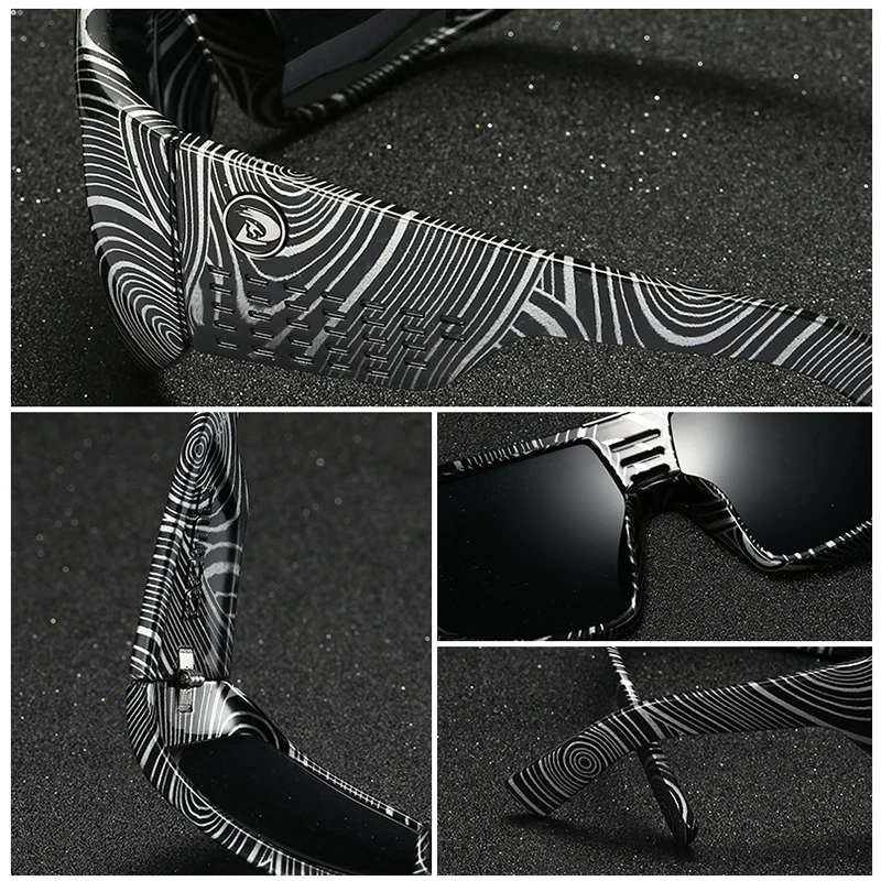 DUBERY One Piece Sunglasses UV400 Safety Driving Goggles Mirror Oversized Cool Men's Motor Shades Sun Glasses With Free Box