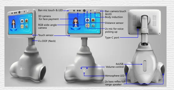 Administrative center robot secretaries' assistant Face recognition guide reception smart robot