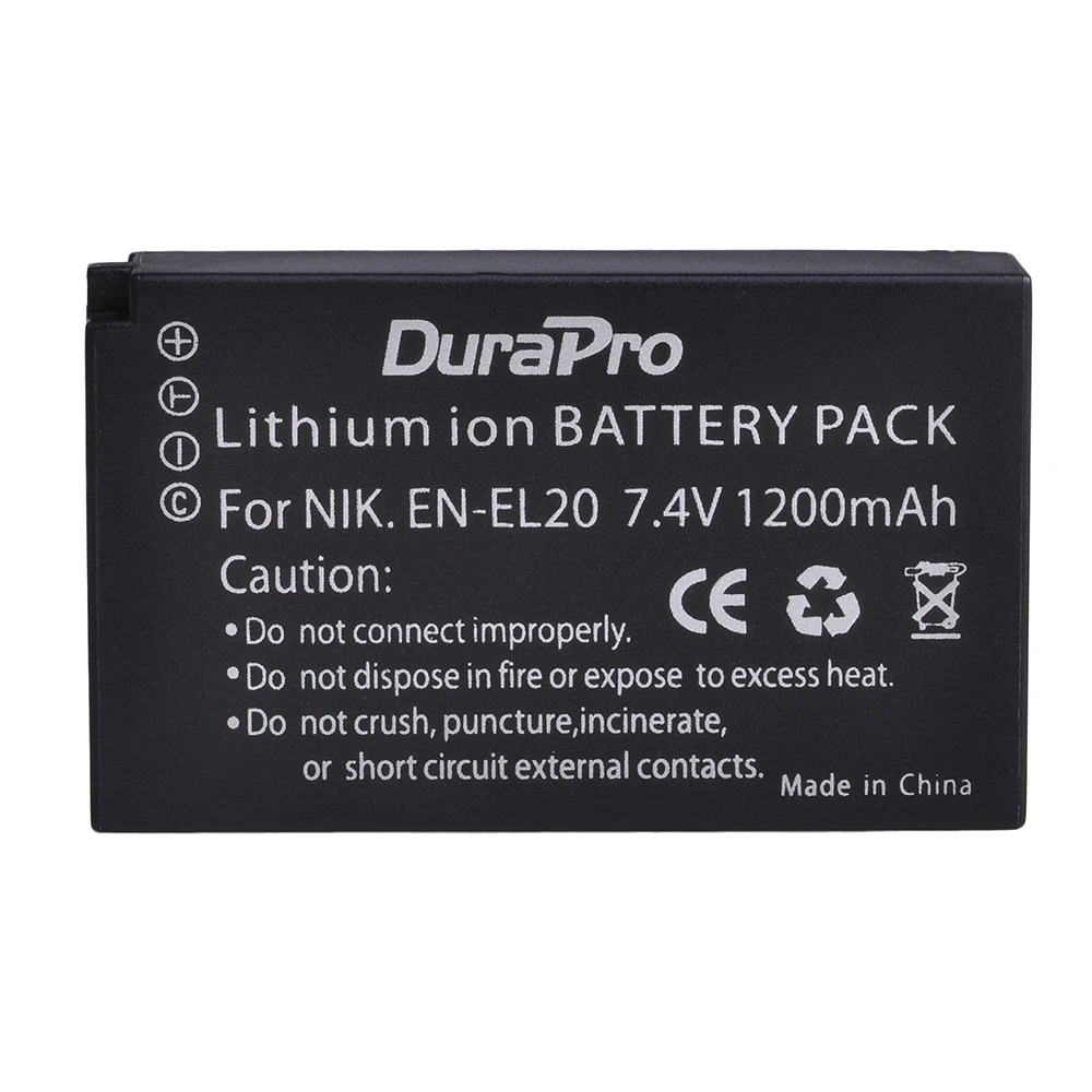 1200mAh EN-EL20 EN EL20 Rechargeable Li-ion Battery + LED USB Dual Battery Charger For Nikon 1 J1 J2 J3 S1 Coolpix A1 AW1 Camera