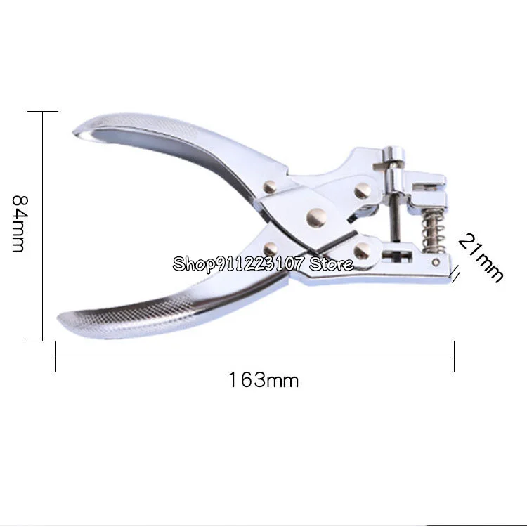 3mm Circle and 3*13mm Slot Hole Punch, 5mm and 3*13mm Double Paper Punch Punching Tool for ID Card Badge PVC Photo Tag