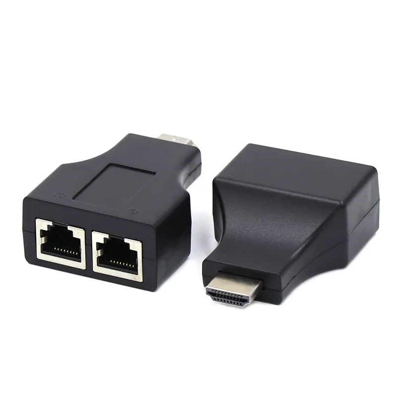 

CAT5E/6 HD-compatible Extender 1 Pair HD to RJ45 by Cat-5e/6 Adapter Extension Over UTP LAN