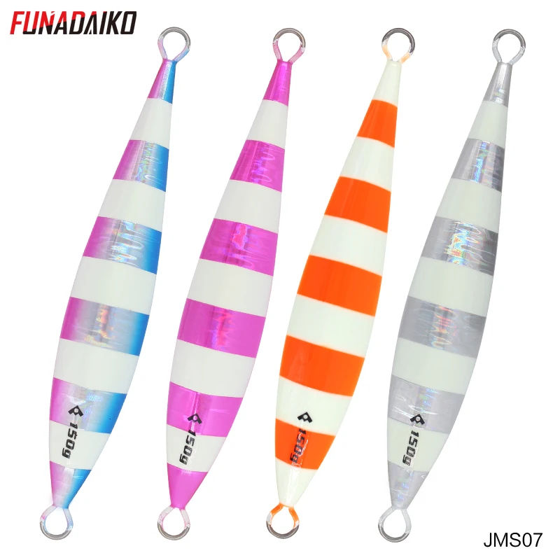 

FUNADAIKO Isca Artificial Slow Jig Jigging Lure Metal Jig Lure Fishing Lures Spoon 150g 200g 250g 300g 400g Jig Pesca Tackle