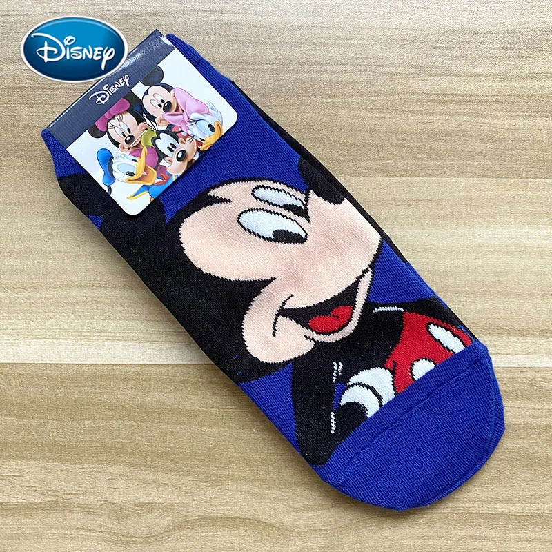 1Pair Girl Mickey Olaf Printed Thin Cotton Female Disney Socks Cartoon Anime Mouse Sports Boat socks Color Ladies Socks