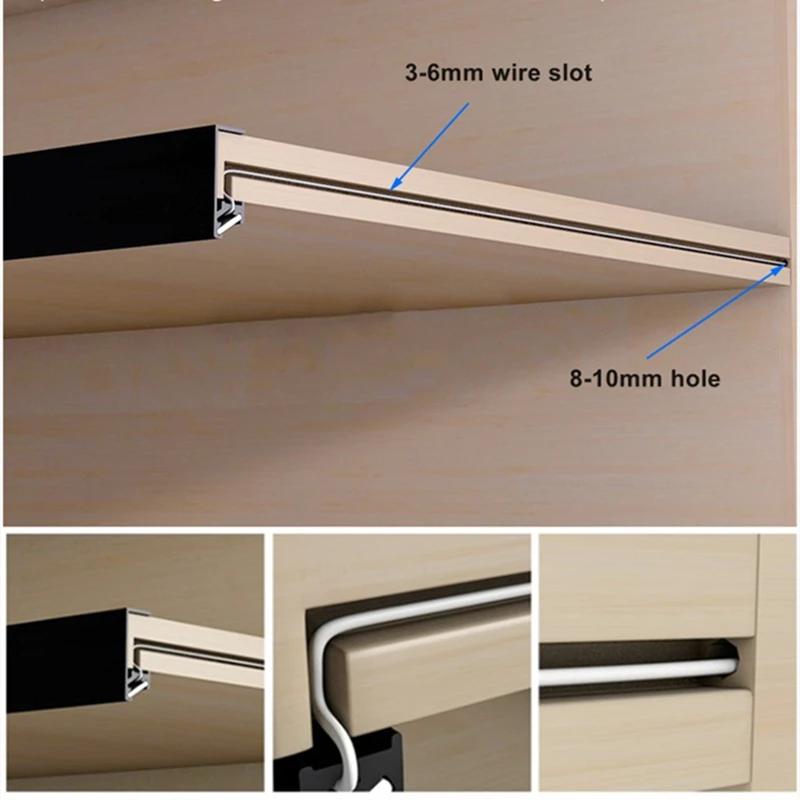 LED Cabinet Strip Light Wardrobe 45 Degree Oblique Lighting Splint Light for 18mm Wide Board Sensor Aluminum Profile Bar Lamp