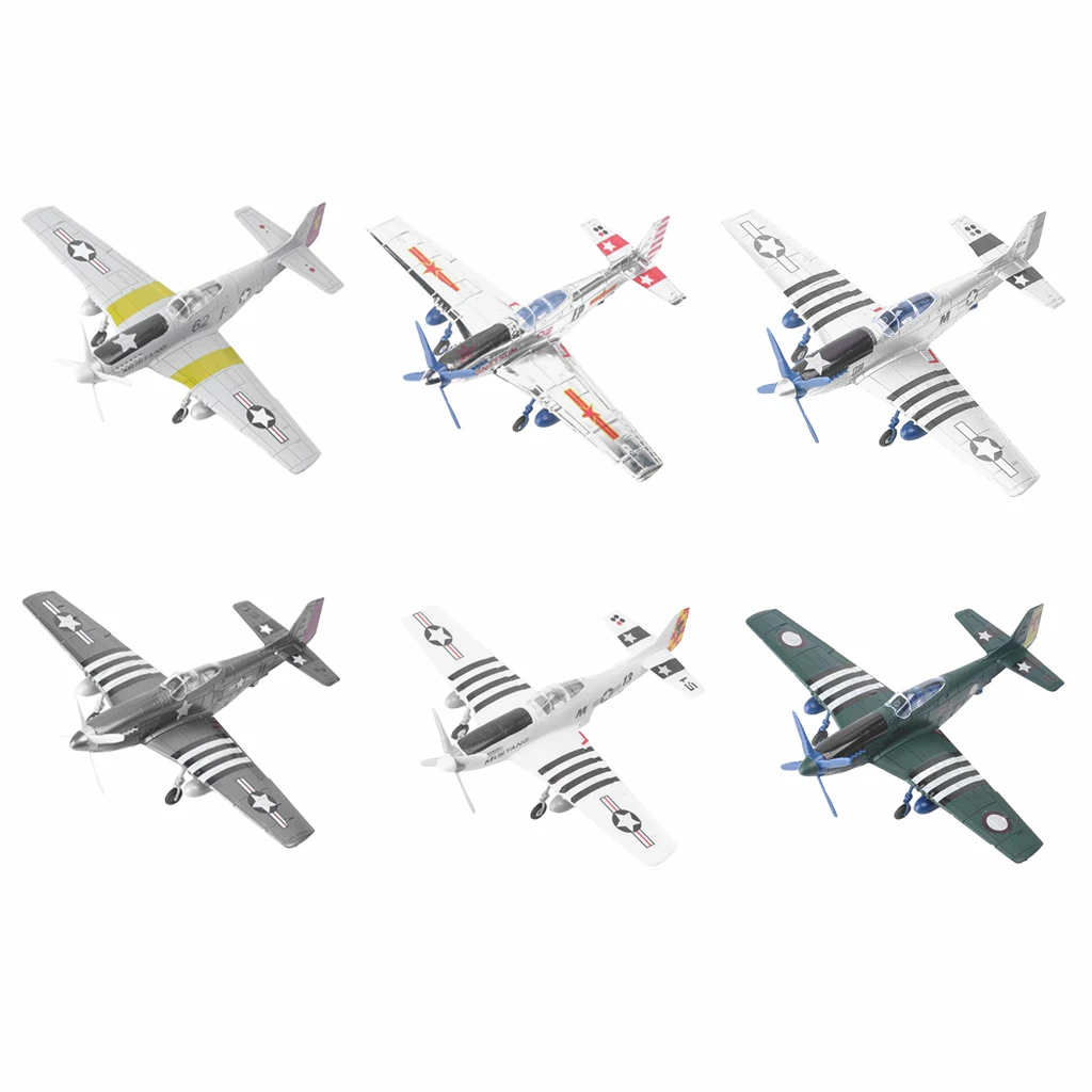 

1:48 Scale WWII P-51 Fighter Plastic Aircraft Assembly Model Toys Kits Gift