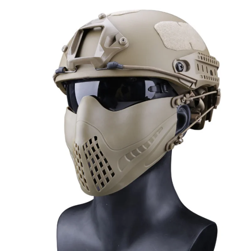 New Tactical Airsoft Mask Paintball Mask Strike Steel Half Face Mask Outdoor Protective Equipment