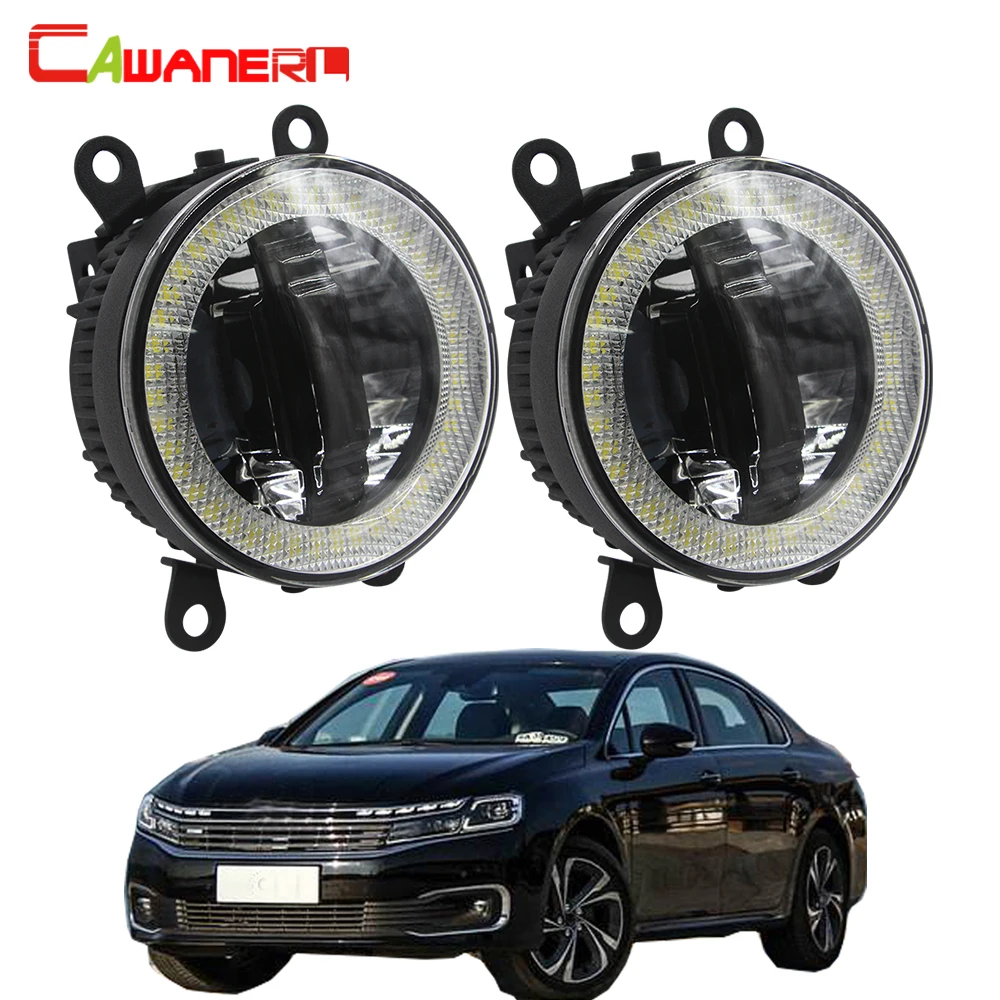 

Cawanerl For Citroen C6 TD_ Saloon 2005-2015 3in1 Function Car LED Fog Light DRL Daytime Running Lamp Angel Eye 12V 2 Pieces