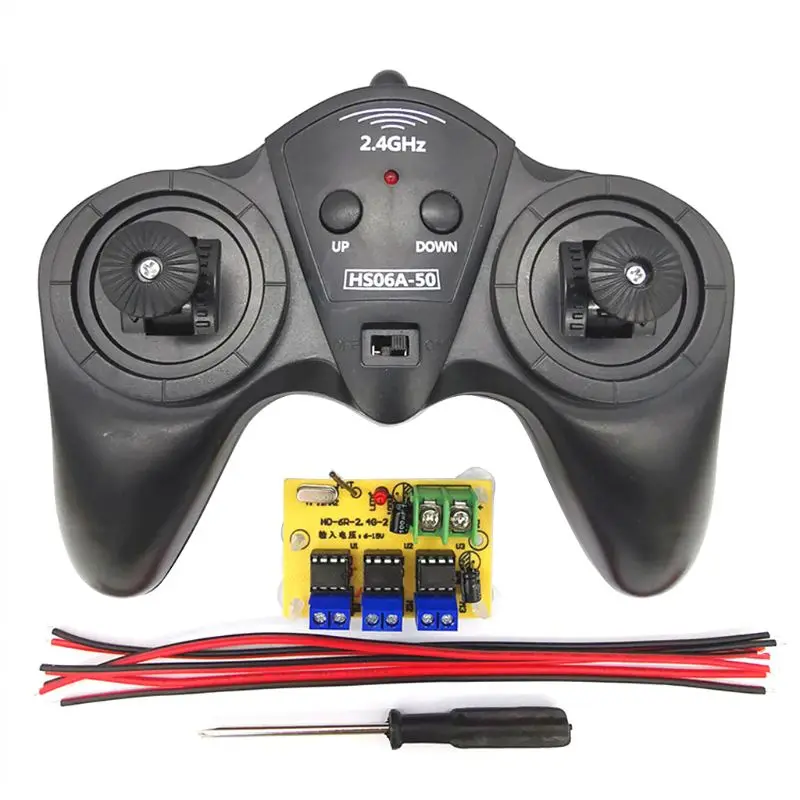 2.4G Transmitter 6 Channel Remote Control Receiver DC 6V-15V Car Model Ship DIY 50 Meters