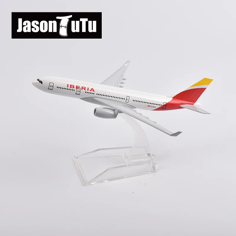 JASON TUTU 16cm Iberia Airlines Airbus A330 Airplane Model Plane Model Aircraft Diecast Metal 1/400 Scale Planes Dropshipping