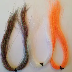 Tinsel holographique torsadé pour pêche à la mouche, matériel de pêche, leurre, crochet, lignes, plume, accessoires, flash, cristal, 100 pièces
